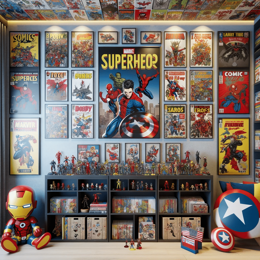 inspiração em quadrinhos e super-heróis.